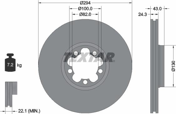 Textar 92103803 - Disc frana aaoparts.ro