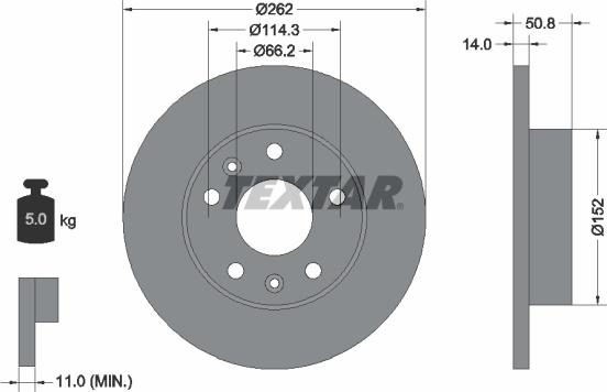 Textar 92102900 - Disc frana aaoparts.ro