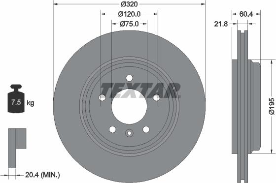 Textar 92107003 - Disc frana aaoparts.ro