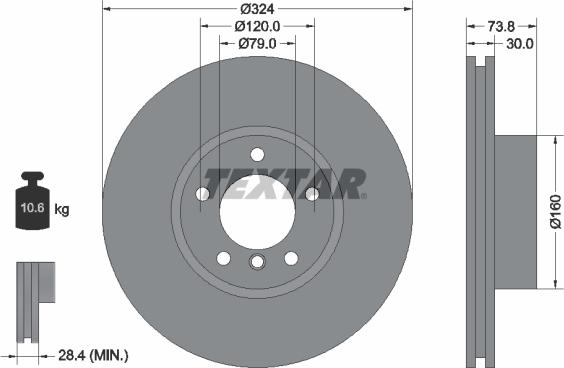 Textar 92107105 - Disc frana aaoparts.ro