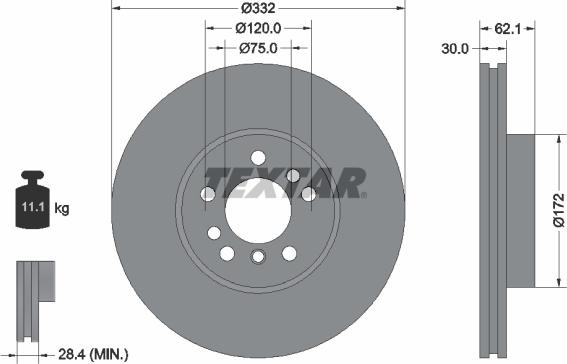 Textar 92107205 - Disc frana aaoparts.ro