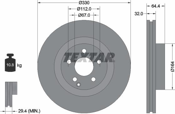 Textar 92119905 - Disc frana aaoparts.ro