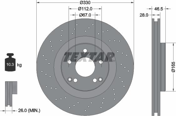 Textar 92119805 - Disc frana aaoparts.ro