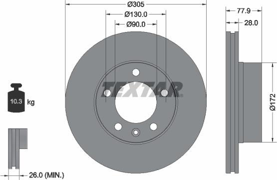 Textar 92115903 - Disc frana aaoparts.ro