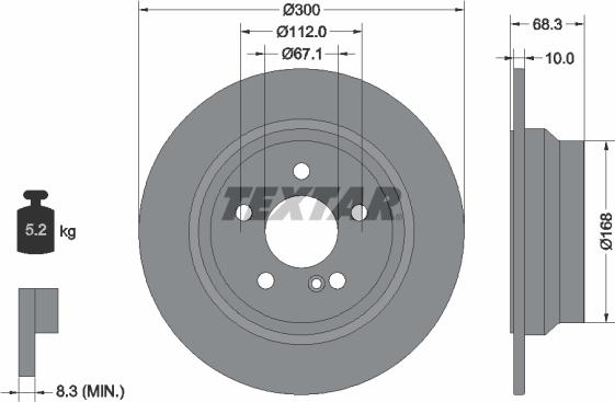 Textar 92115405 - Disc frana aaoparts.ro