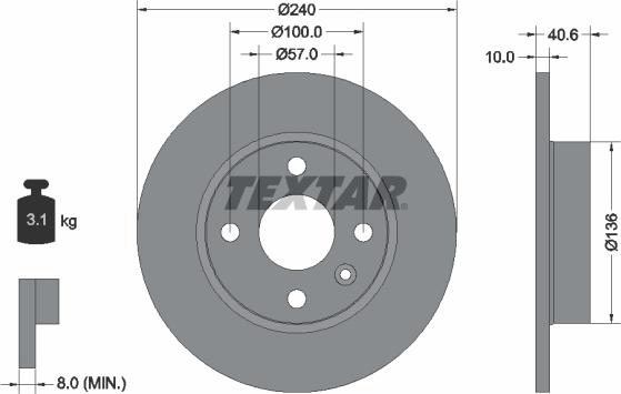 Textar 92111003 - Disc frana aaoparts.ro