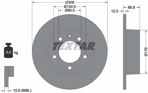 Textar 92111203 - Disc frana aaoparts.ro