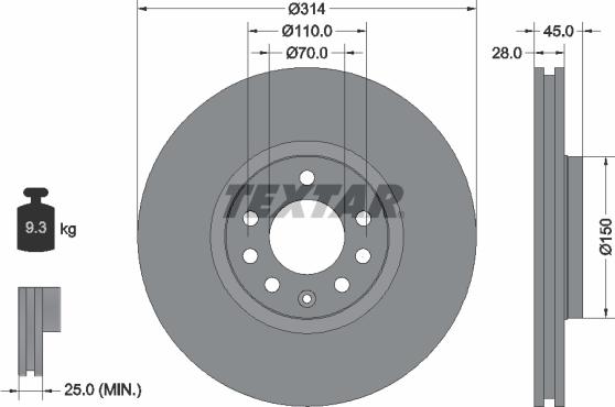 Textar 92118803 - Disc frana aaoparts.ro