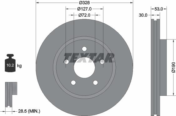 Textar 92184505 - Disc frana aaoparts.ro