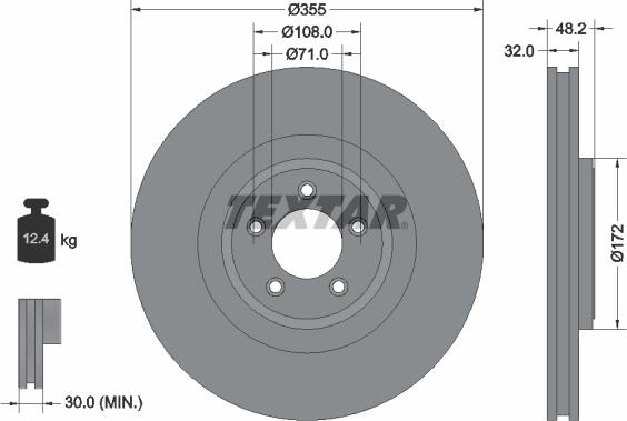 Textar 92186305 - Disc frana aaoparts.ro