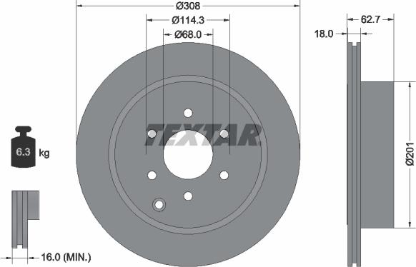 Textar 92181603 - Disc frana aaoparts.ro