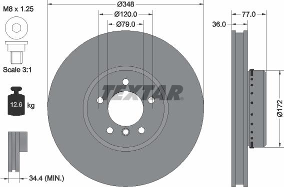 Textar 92182425 - Disc frana aaoparts.ro