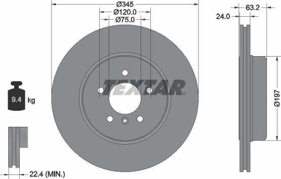 Textar 92182525 - Disc frana aaoparts.ro