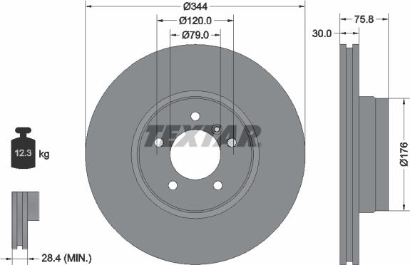 Textar 92134400 - Disc frana aaoparts.ro