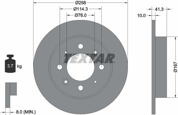 Textar 92134303 - Disc frana aaoparts.ro