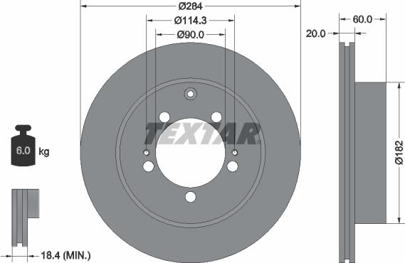 Textar 92134700 - Disc frana aaoparts.ro