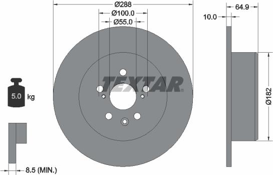 Textar 92135903 - Disc frana aaoparts.ro