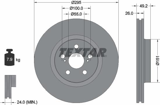 Textar 92135603 - Disc frana aaoparts.ro