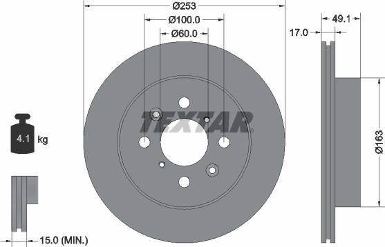 Textar 92135303 - Disc frana aaoparts.ro