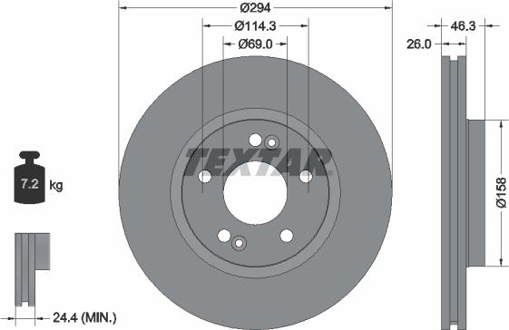 Textar 92136400 - Disc frana aaoparts.ro