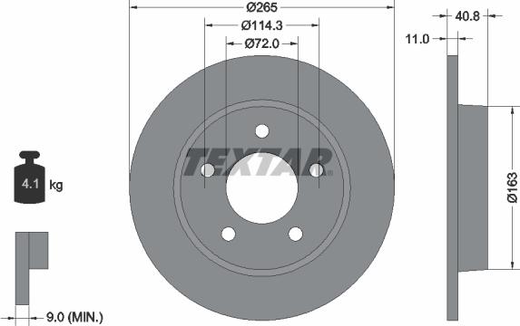 Textar 92130500 - Disc frana aaoparts.ro