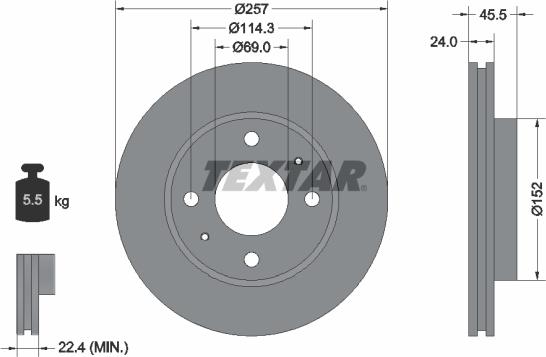 Textar 92130800 - Disc frana aaoparts.ro