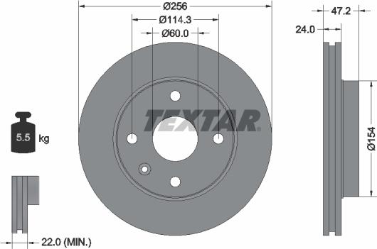 Textar 92133500 - Disc frana aaoparts.ro