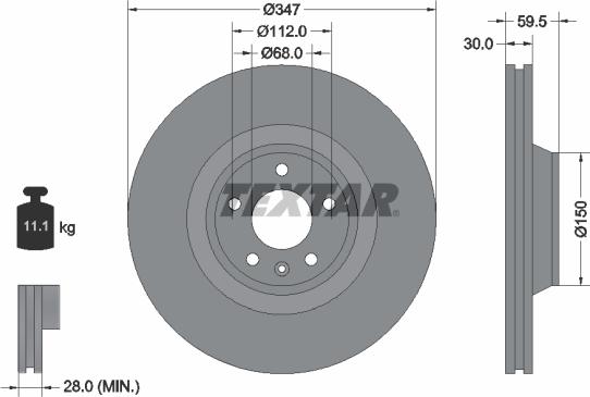 Textar 92132405 - Disc frana aaoparts.ro