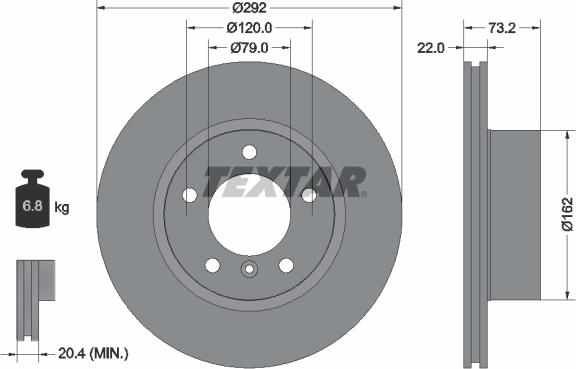 Textar 92132805 - Disc frana aaoparts.ro