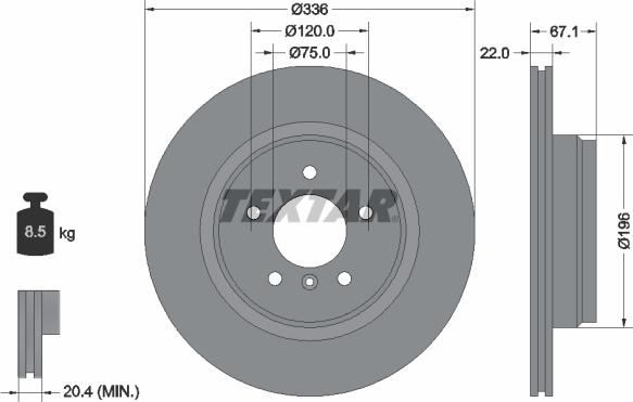 Textar 92137905 - Disc frana aaoparts.ro