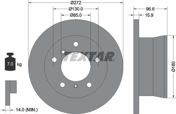 Textar 92137603 - Disc frana aaoparts.ro