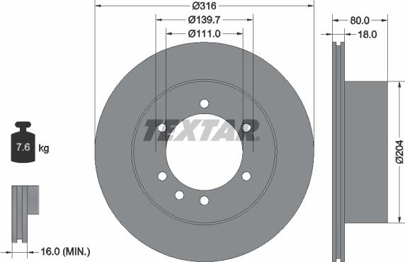 Textar 92129900 - Disc frana aaoparts.ro