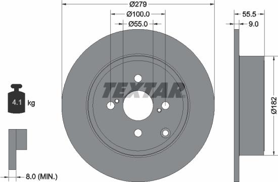 Textar 92126303 - Disc frana aaoparts.ro