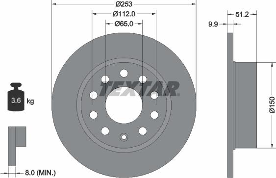 Textar 92120903 - Disc frana aaoparts.ro