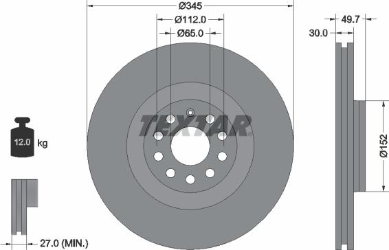 Textar 92120605 - Disc frana aaoparts.ro