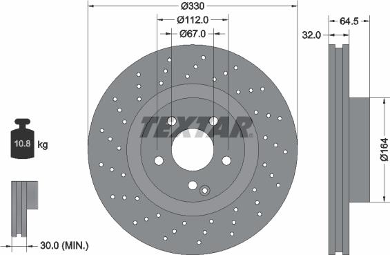 Textar 92120207 - Disc frana aaoparts.ro