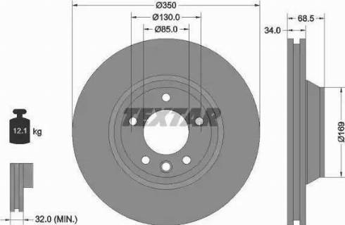 Textar 92121710 - Disc frana aaoparts.ro