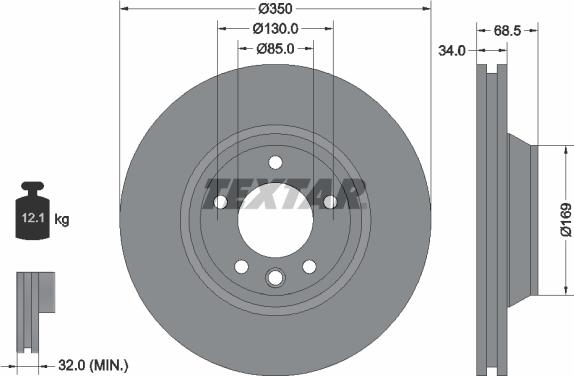 Textar 92121705 - Disc frana aaoparts.ro