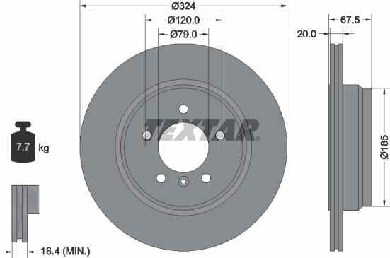 Textar 92123103 - Disc frana aaoparts.ro