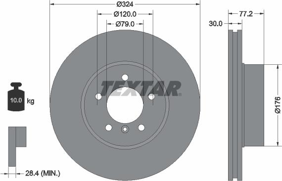 Textar 92122605 - Disc frana aaoparts.ro