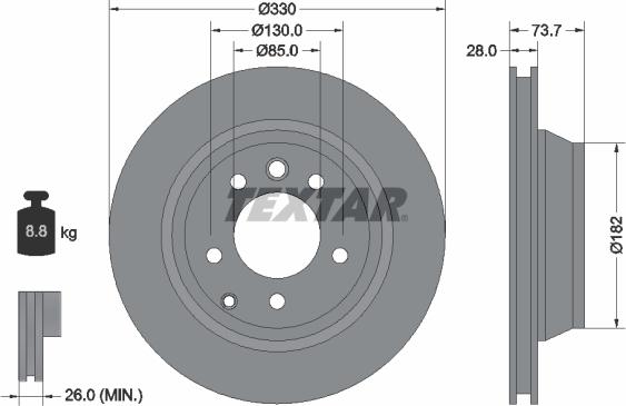 Textar 92122005 - Disc frana aaoparts.ro