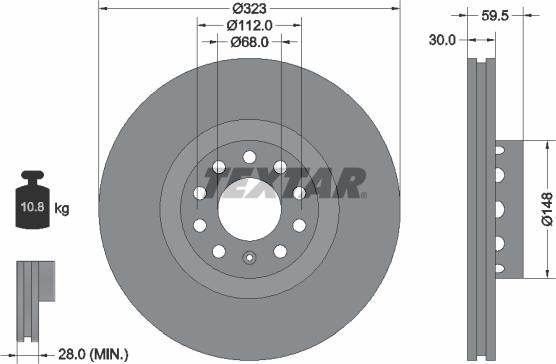 Textar 92122103 - Disc frana aaoparts.ro