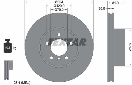 Textar 92122805 - Disc frana aaoparts.ro