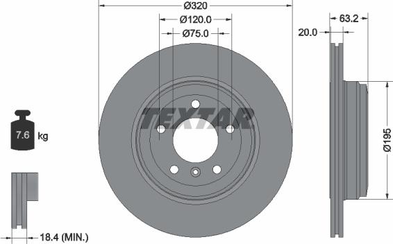 Textar 92122700 - Disc frana aaoparts.ro