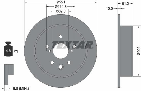 Textar 92179803 - Disc frana aaoparts.ro