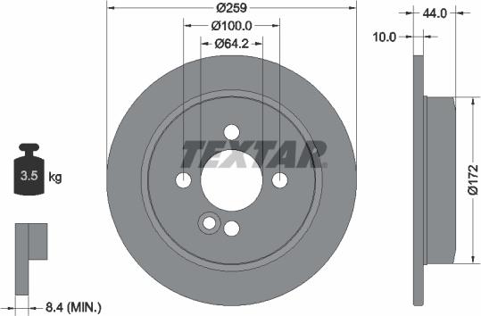 Textar 92175003 - Disc frana aaoparts.ro