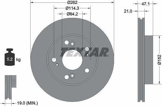 Textar 92175803 - Disc frana aaoparts.ro