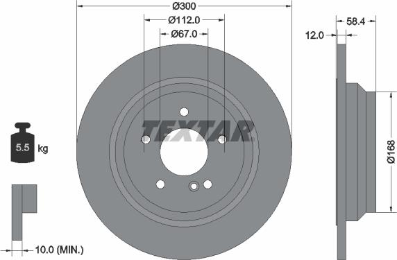 Textar 92176503 - Disc frana aaoparts.ro