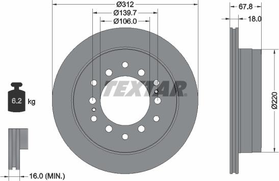 Textar 92170103 - Disc frana aaoparts.ro