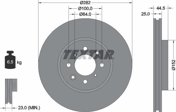 Textar 92170703 - Disc frana aaoparts.ro